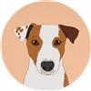 InOmak Jack Russel Terrier cane, tappetino per mouse rotondo, tappetino per mouse con base in gomma antiscivolo da 8 pollici