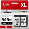 Jualihai 545-XL cartucce di ricambio per Canon 545 XL 545XL cartucce multipack per Canon TS3350 MX495 TS3450 TS3355 TR4550 TR4551 TS3351 TS3355 iP2850 MG2555S MG2450 MG2950, 2 nero