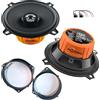 EvoTuning Kit 2 Casse Altoparlanti Posteriori per Fiat Grande Punto, Punto Evo, Bravo dal 2007, Tipo dal 2016, Panda 312 dal 2012 Dcx 130.3 +2 Anelli Adattatori e Cavi