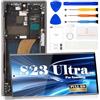 SRJTEK TFT per Samsung S23 Ultra LCD Digitizer Ricambio per Samsung Galaxy S23 Ultra 5g Display Screen Ricambio per Samsung SM-S918 Kit di riparazione Touch Screen con telaio nero (dimensioni originali)