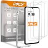 REY Pack 3X Pellicola salvaschermo e Cover Anti-Shock per XIAOMI REDMI A5 4G, Vetro temperato e Silicone TPU ad Alta Resistenza