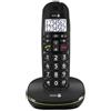 Doro PhoneEasy 110 Telefono Cordless DECT per Anziani con Tasti Grandi Parlanti, Funzione Chiamata Interna e Audio Amplificato [Versione Italiana] (X 1 / Nero)