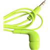 Generico Confezione da 100 Auricolari Monouso In-Ear, Singolarmente Imbustati, Cavo da 80 cm, Spinotto da 3,5 mm, Colore Verde Lime