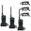 Retevis RT86 Walkie Talkie Lunga Distanza con Auricolare, 2600mAh 16 Canali Ricetrasmettitore Portatile Robusto, VOX Squelch Scan Torcia Allarme Radio 2 Vie per Sicurezza, Cantiere (Nero, 3 Pz)