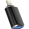 HOYULLI Adattatore OTG per iPhone da Lightning a USB Dongle Lettore di schede Flash Drive Mouse Tastiera U Disk MIDI 3.0 Hub per Apple 11 12 13 14 Pro Max Mini Xr X Xs Se 7 8 Plus Ipad Air Piano Convertitore