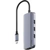 Cudy Hub USB-C 6 in 1 con porta Gigabit Ethernet RJ45, adattatore multiporta con HDMI 2.0, 4K 60Hz, USB-A 3.2 Gen 1, ricezione USB-C 100 W PD per MacBook, iPhone 15/16/17 e altri, UH606