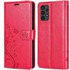 betterfon Custodia per Samsung Galaxy A13, Samsung A13 4G, con scomparti per carte di credito, in TPU di qualità, compatibile con Samsung Galaxy A13 4G (SM-A135F), rosso