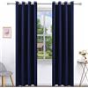 Pickluc Tenda oscurante blu navy per soggiorno, tende con occhielli, isolamento termico, riduzione del rumore, larghezza 132 cm x lunghezza 248 cm, 2 pannelli