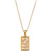 GAMIRA Ciondolo con carte dei Tarocchi smaltato Collane simboliche di tarocchi colorati Amuleto di divinazione astrologica per donne (One Size,F)
