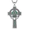 AEONSLOVE Collana Croce Celtica per Donna Uomo Ciondolo Nodo Celtico Irlandese Argento 925 Gioielli Irlandesi con Claddagh