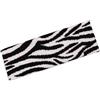 GROOMY Fascia per Capelli, Fascia per Capelli Lavorata a Maglia Harajuku Fascia per Capelli Sportiva Elastica per Panda Zebra Leopardata Nera Bianca-2