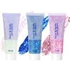 URAQT Glitter Corpo, 3 pezzi da 50 ml Gel per Viso, Unghie, Occhi, Labbra, Capelli e Corpo - Chunky Glitter per Musica, Festival, in Maschera(Bianco+Blu+Rosa)
