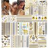 URAQT 20pcs Tatuaggi Temporanei Impermeabili, Tatuaggi Metallici Temporaneo | Autoadesivo del Tatuaggio Impermeabile per Compleanno Natale Decorazione Festa di Halloween per Adulti Uomini e Donne