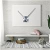 URAQT Orologio da Parete Moderno, 3D Muto Frameless Grande Orologio, Lancette Orologio da Parete da Fai-da-Te, per Camera da Letto, Soggiorno, Cucina, Ufficio(Argento)