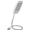 Fdit USB LED Light Mini 28 LED Lampada da lettura portatile flessibile a collo di cigno USB Computer lettura lampada con interruttore(bianco)