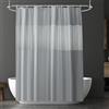 URAQT Tenda da Doccia antimuffa, Impermeabile, in PEVA, Resistente alla Muffa, con 12 Ganci, Stile giunzioni, per Vasca da Bagno e Box Doccia, 180 x 180 cm, Grigio