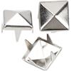 Hztyyier 400 set di borchie a punta quadrata a ganasce, rivetti a punta in pelle fai-da-te borchie a punta quadrata rivetti borsa abbigliamento in pelle scarpe rivetto(5mm-Argento)