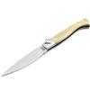 COLTELLO ARTIGIANALE TIPO PATTADA CACCIA PIEGHEVOLE IN ACCIAIO INOX COLLEZIONE