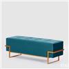 Enzo De Gasperi EDG Enzo de Gasperi Pouf in velluto rettangolare 120 cm Varie colorazioni