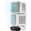 Hotsales Ventilatore da tavolo da 11 pollici per camera da letto, 6 velocità, display digitale, doppia testa 6000 mAh, ventola USB, rotazione a 360°, oscillazione automatica a 120°, ventilatore da