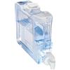 Marchfunny Contenitore salvaspazio per acqua, con rubinetto, 3-7,5 l, trasparente, blu, dispenser per bevande per frigorifero, casa, cucina, organizzazione (3 L)