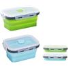 DQZSY Set di 2 contenitori pieghevoli in silicone, pieghevoli, adatti al microonde e al congelatore