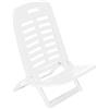 PROGARDEN - Spiaggina Playa in polipropilene bianca - 39,5x56x61,5 cm