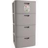STEFANPLAST - Cassettiera 4 cassetti Grigia Linea Domus - h80x40x40 cm