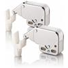 Cartongesso fai da te Kit Completo Push Pull per Botole Ispezione, Meccanismo Standard + Clip a Gancio ABS, Apertura a Pressione Senza Maniglia, Telaio Cartongesso Sportelli - Set da 2 cricchetti + 2 ganci in ABS