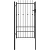 vidaXL Cancello per recinzione HORST 100 x 175 cm Metallo Nero, Cancello di Sicurezza per Esterni, Moderno in Metallo, Resistente e Elegante, Barriera Contro le Intemperie