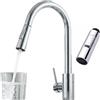 Culinavog Doccetta Estraibile Per Rubinetto Cucina, Soffione Ricambio Universale Per Lavello Bagno E Cucina, G1/2 Pollici, 2 Modalità, Risparmio Acqua, Cromato, Facile Da Installare