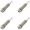 No 40 Pezzi Chitarra Pickup Endpin Uscita Jack Nichel Cinturino Blocco Cromo D8V6
