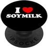 I Heart Soymilk I Love Soymilk Funny Soy Face - Ventilatore a base di latte di fagioli vegano PopSockets PopGrip Adesivo