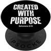 Bible Verse Scripture Ephesians Tees Creato con Scopo Efesini 2:10 Versetto della Bibbia Cristiana PopSockets PopGrip Adesivo