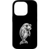 Dugongo Regalo Custodia per iPhone 14 Pro Cool Dugongo Occhiali Disegno Mucca Marina