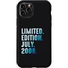 Limited Edition July 2008 Legendary Year Custodia per iPhone 11 Pro Luglio 2008 Anno 2008 Retro 2008 Vintage Edizione Limitata