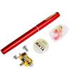Smarbettiy Kit di canna da pesca telescopica portatile, 1 m, con mulinello e lenza, ultra compatta, in fibra di carbonio, leggera, 140 g, 20 cm, ripiegata, 97 cm, estesa, 6 colori