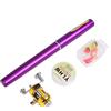 Smarbettiy Kit di canna da pesca telescopica portatile, 1 m, con mulinello e lenza, ultra compatta, in fibra di carbonio, leggera, 140 g, 20 cm, ripiegata, 97 cm, estesa, 6 colori (Y4516 viola)