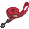 Record - Guinzaglio Atlante - Dotato di Catarifrangenti 3M Scotchlite - Ideale per Situazioni di Scarsa Visibilità - Colore Rosso - Largo 2,5 cm - Lunghezza 110 cm - Taglia L