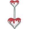 FREELANCE JW Drip Heart Piercing Ombelico - ARGENTO/ACCIAIO
