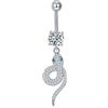 FREELANCE JW Piercing Ombelico "Serpente di Luce" - ARGENTO/ACCIAIO