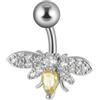 FREELANCE JW Piercing Ombelico 'Honey Bee' - ARGENTO/ACCIAIO