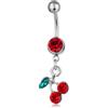FREELANCE JW Piercing Ombelico Cherry Pop - ARGENTO/ACCIAIO