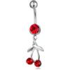 FREELANCE JW Piercing Ombelico Cherry Pop - ARGENTO/ACCIAIO