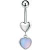 FREELANCE JW Piercing Ombelico con Pendente Iridescente Sinfonia di Cuori - ARGENTO/ACCIAIO