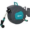 Easycomfort Avvolgitubo Automatico a Parete Girevole a 180°, Tubo Acqua da 15+1.4m e Pistola Multifunzione, Grigio