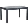 EasyComfort Tavolo da Giardino Allungabile per 8-10 Persone, in Alluminio, 135-270x90x75cm, Grigio