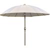EasyComfort Ombrellone da Giardino e Terrazza 2.5x2.5m con Manovella, 18 Stecche e Testa Inclinabile, Crema