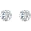 ENTREPLATA Orecchini in argento sterling 925 unisex - due zirconi bianchi brillante taglio diamante - coppia di zirconi rotondi ad alta luminosità - gioiello ipoallergenico certificato