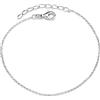 MATERIA by Matthias Wagner Bracciale sottile da donna in argento 925 rodiato, 18 cm, Argento
